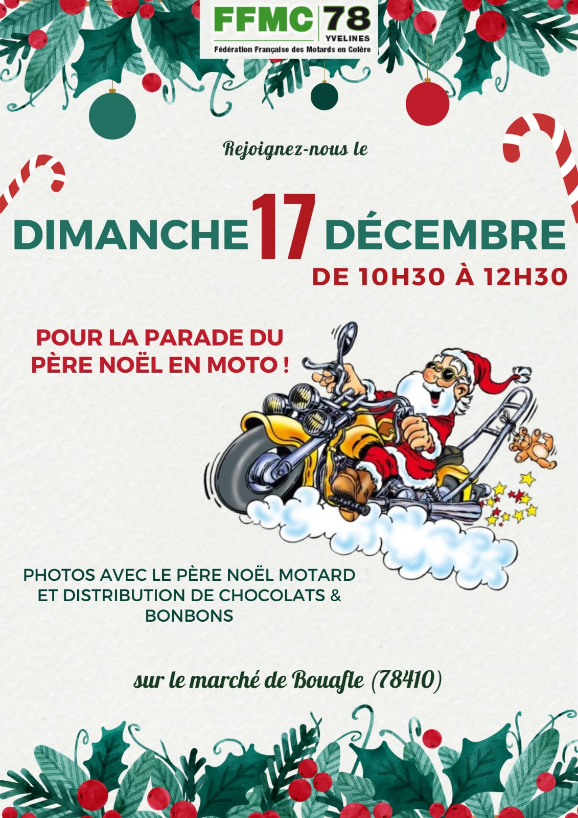 Sweat Merry Christmas Motard Père Noël - Design Fun Pour Hommes Et Femmes, Cadeau Noël Moto - 8